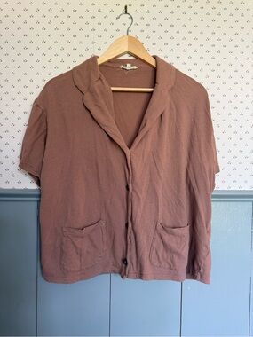MADEWELL 100% cotton gauze button down top